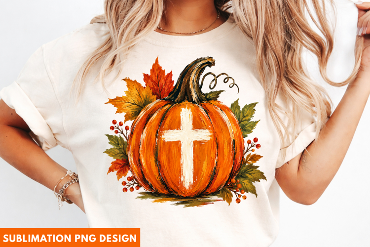 cross pumpkin png, faith pumpkin png, christian fall png