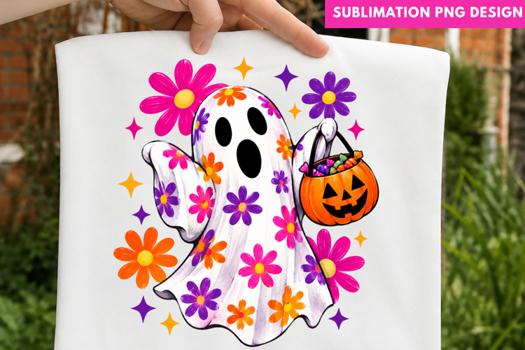 floral ghost png, halloween ghost png, cute ghost png