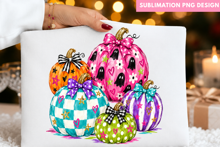 colorful pumpkin png, pumpkin bow png, fall pumpkin png