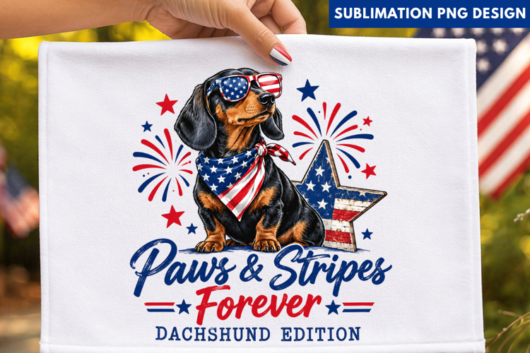atriotic dachshund png, dachshund png, patriotic dog png