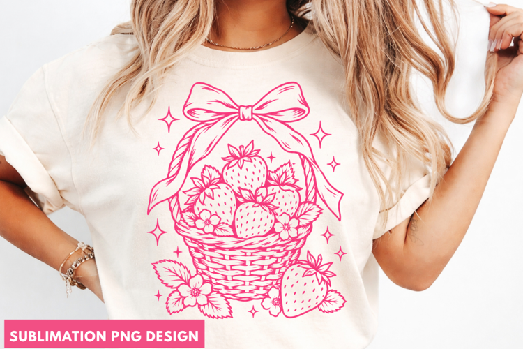 strawberry basket png, strawberry png, strawberry bow png