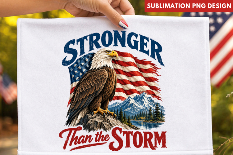 stronger than storm png, patriotic eagle png, usa eagle png
