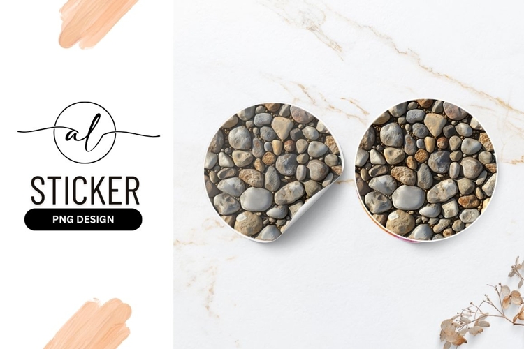 Stone Texture Background Round Sticker Png