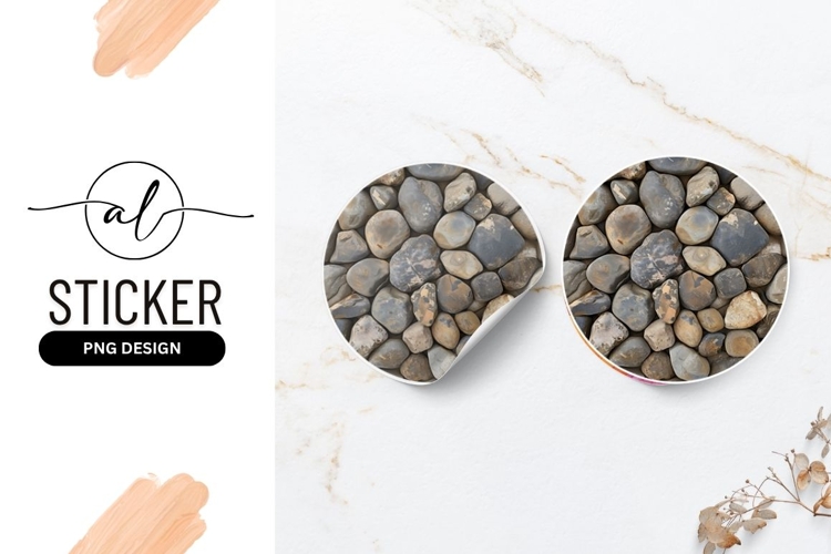 Round Stone Texture Background Round Sticker Png