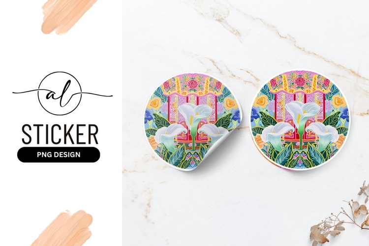 Flower Sticker Png Image 3