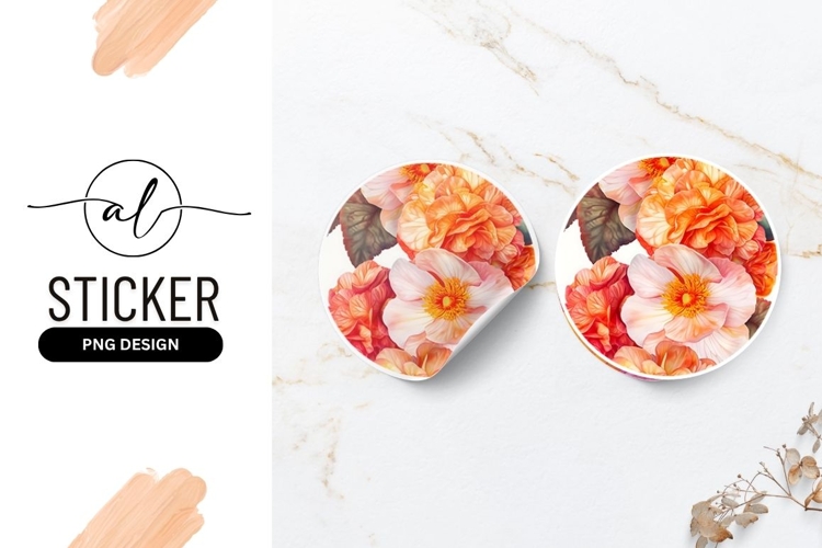 Flower Sticker Png Image 4