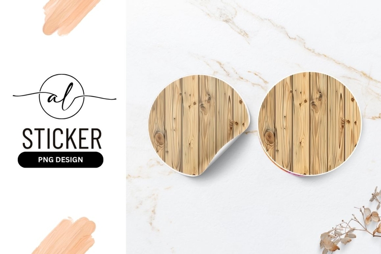 Round Wooden Plank Texture Light Brown Grain Pattern