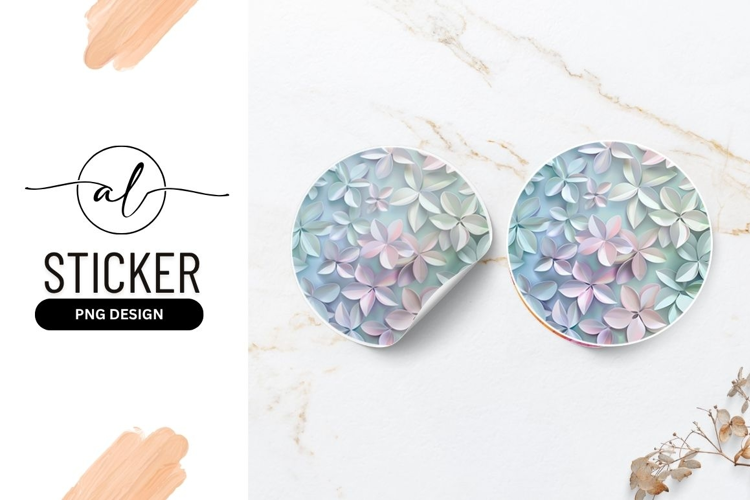 Elegant Floral Arrangement Pastel Colors Round Sticker