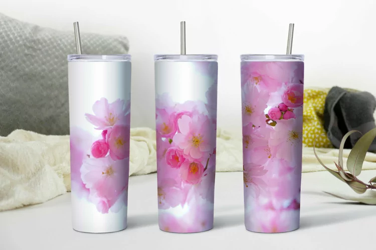 Flowers Tumbler Png, Tumbler Sublimation, 20 Oz Tumbler Png