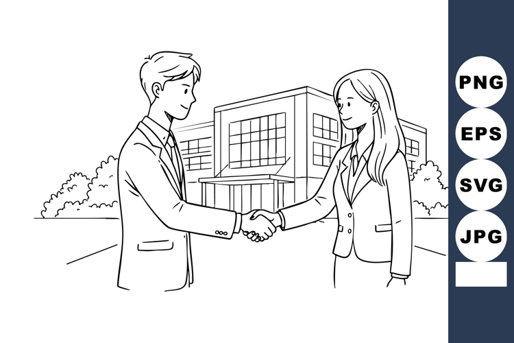 Hands Shaking Clipart Image 3