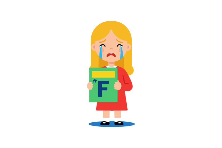 Sad Girl Clipart Image 2