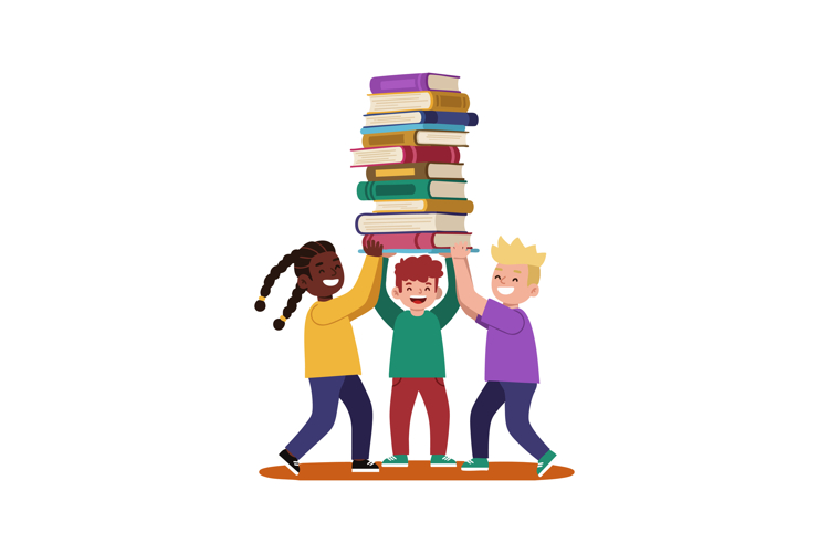 Kids Reading Clipart Image 4