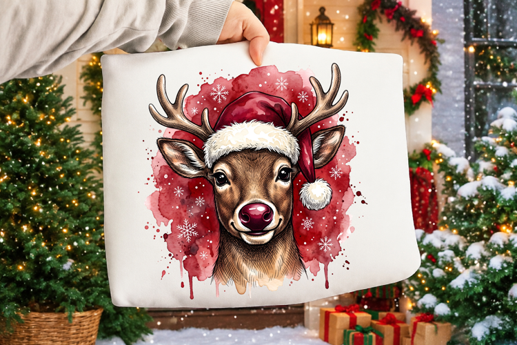Rudolph Christmas Brushstrokes PNG, Christmas png
