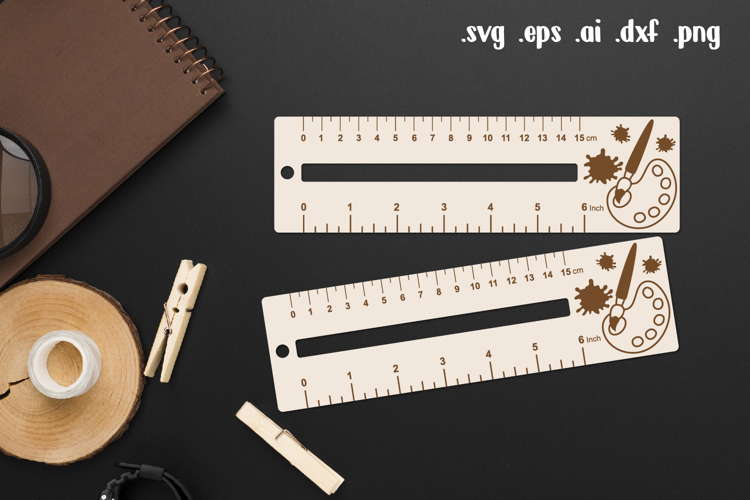 School Wooden Liner Readers Guide Ruler