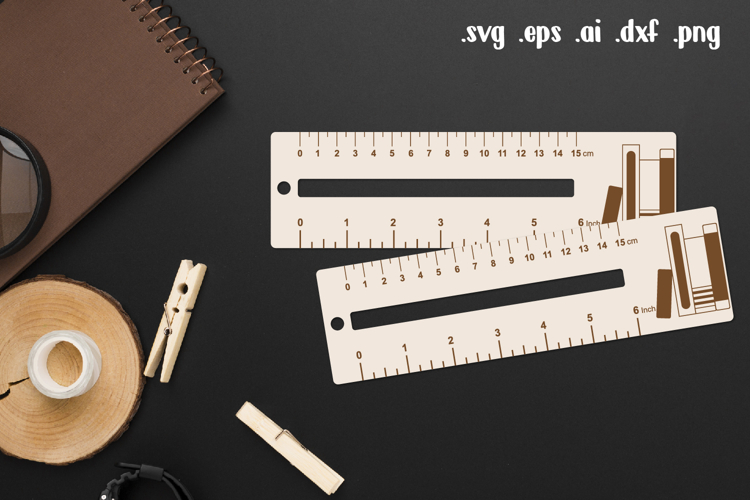 School Wooden Liner Readers Guide Ruler