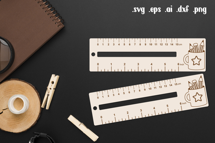 School Wooden Liner Readers Guide Ruler