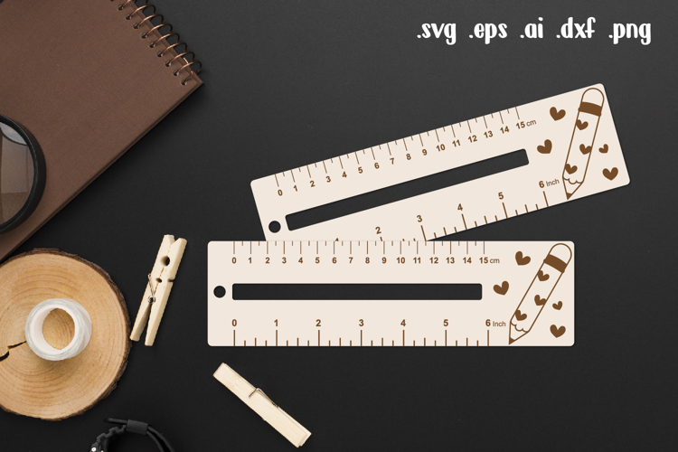 Back to School Wooden Liner Readers Guide Ruler