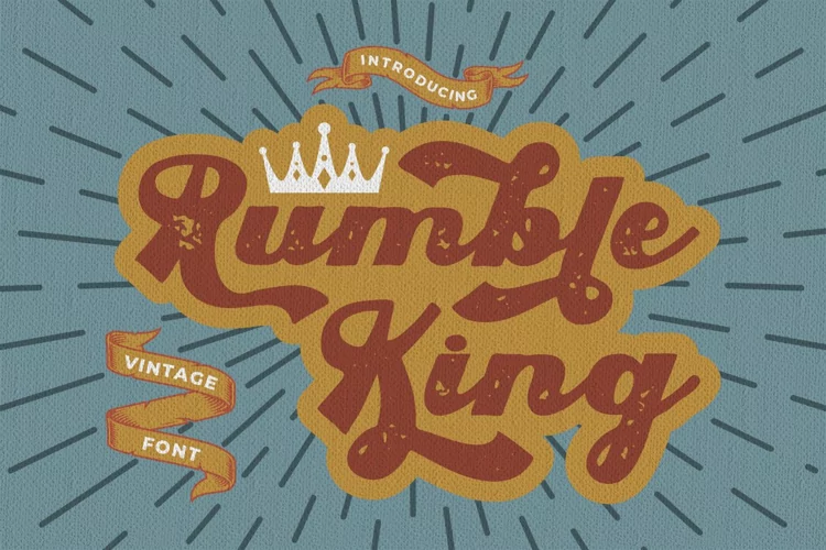 Rumble King - Vintage Script Font