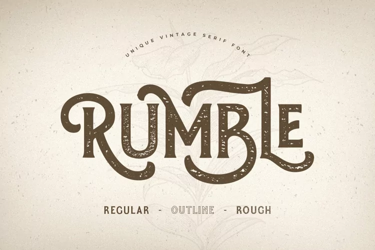 Rumble - Unique Vintage Serif Font