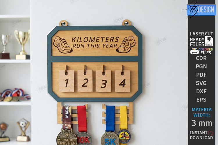 Runner Tracker Laser Cut | Fitness Progress Board | Sport