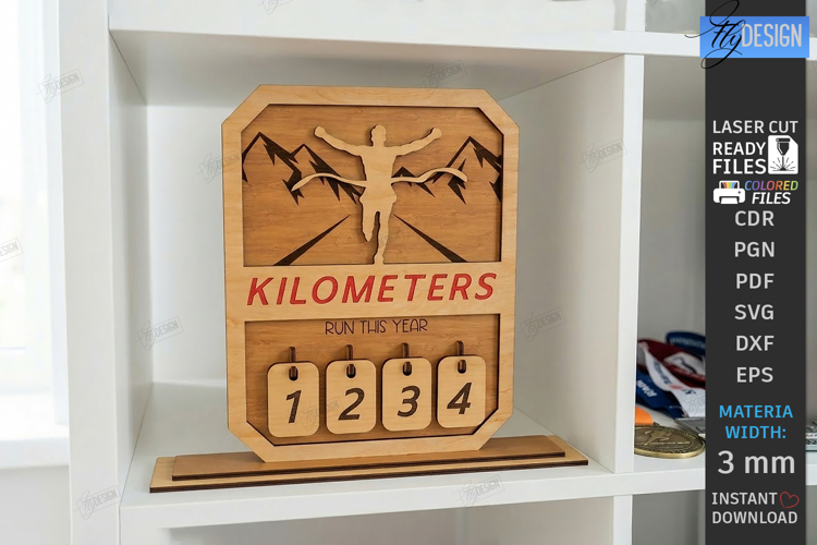 Runner Tracker Laser Cut | Fitness Progress Board | Sport