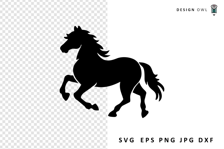 Silhouette Horse Clipart Image 13