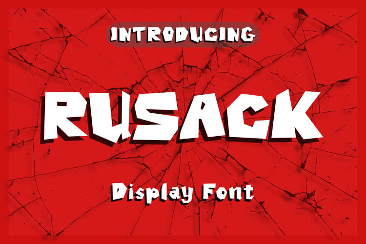 Rusack - A Bold Shattered Display Font