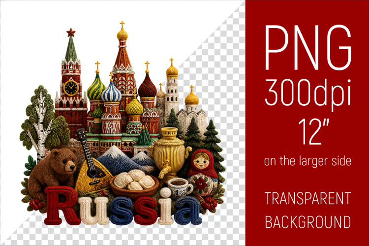 Russia Travel Landmark | National Culture Illustration