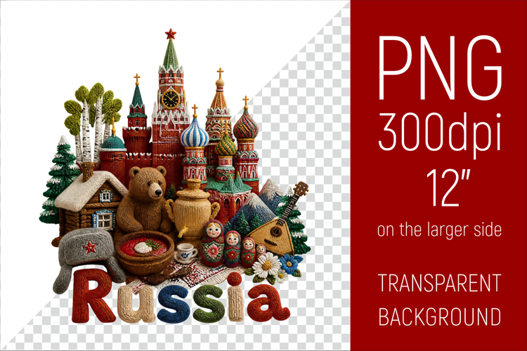 Russia Travel Landmark | National Culture Illustration