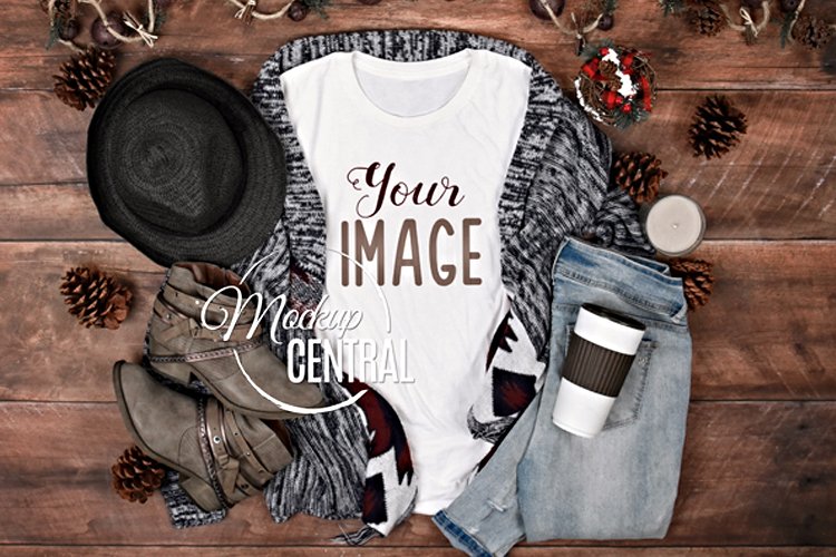 White Tshirt Mockup Image 12