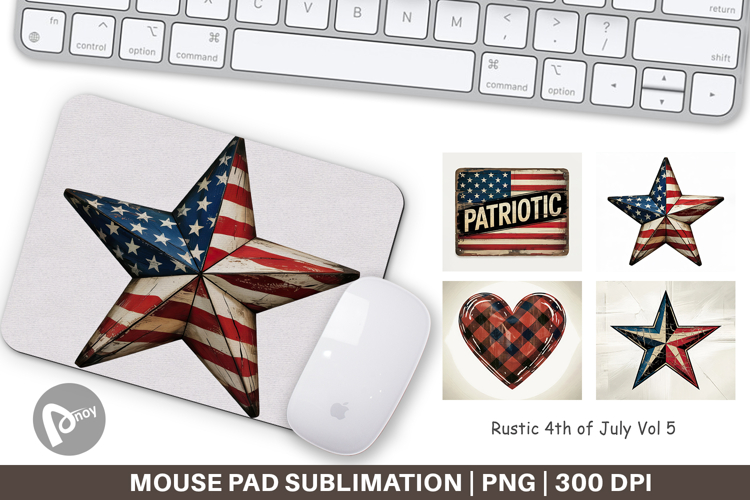 Mouse Pad Rustic 4th of July