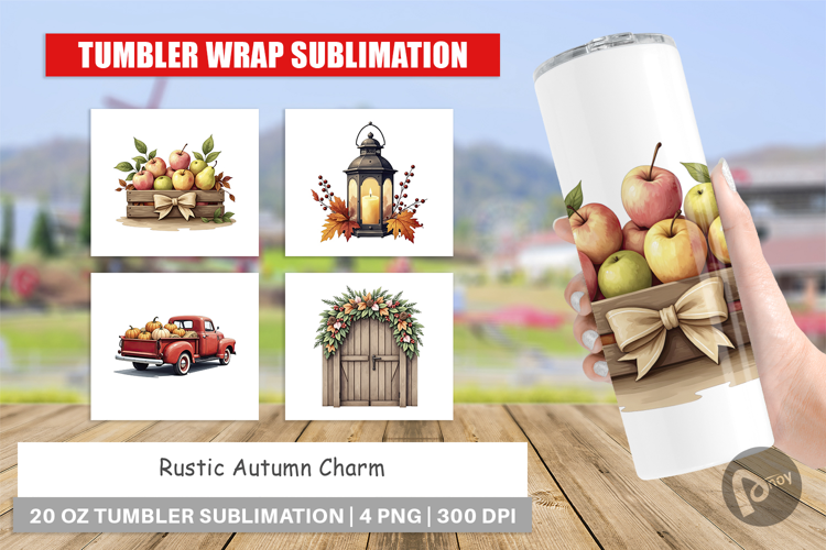 Tumbler Rustic Autumn Charm