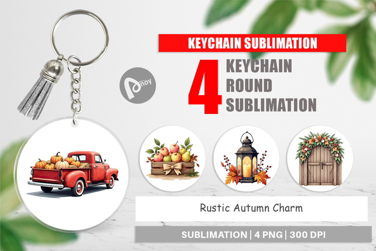 Keychain Rustic Autumn Charm