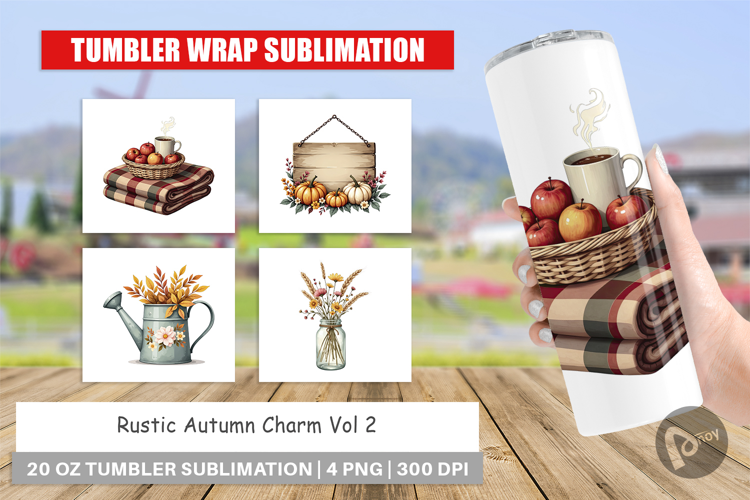Tumbler Rustic Autumn Charm