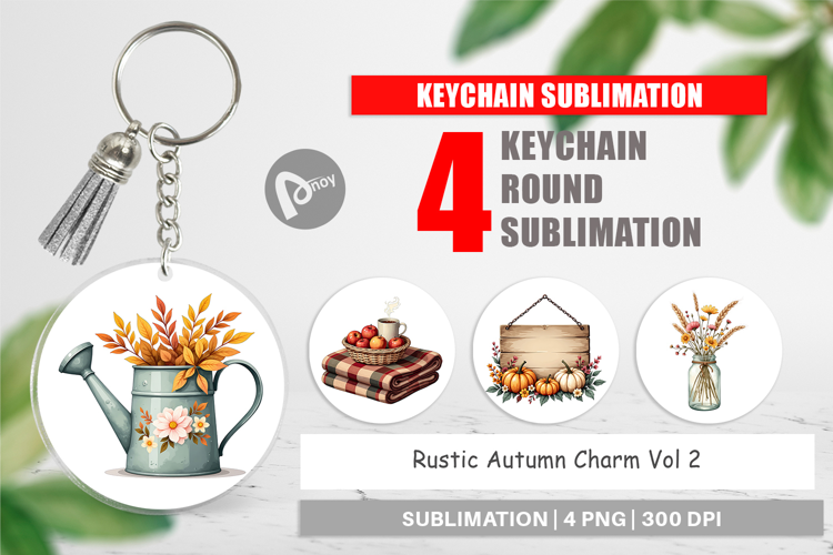 Keychain Rustic Autumn Charm