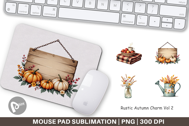 Mouse Pad Rustic Autumn Charm