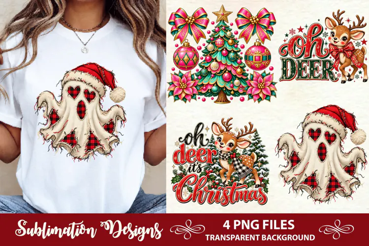 Rustic Christmas Ghost PNG