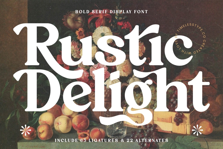 Rustic Delight - Bold Serif Display Font
