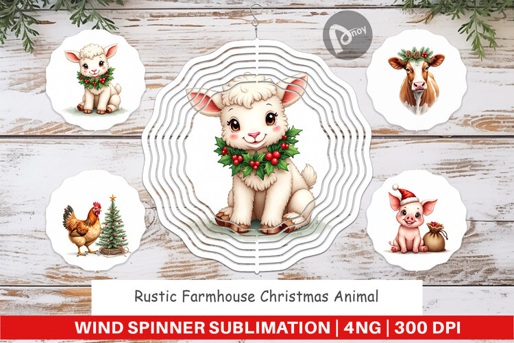 Rustic Farmhouse Animals Wind Spinner example image 1