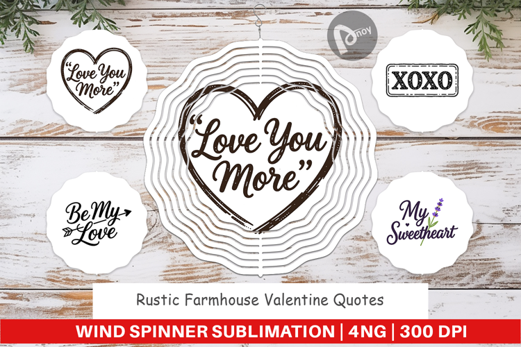 Rustic Farmhouse Valentine Wind Spinner