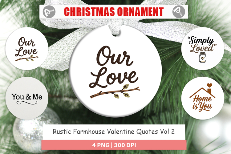 Rustic Farmhouse Valentine Ornament