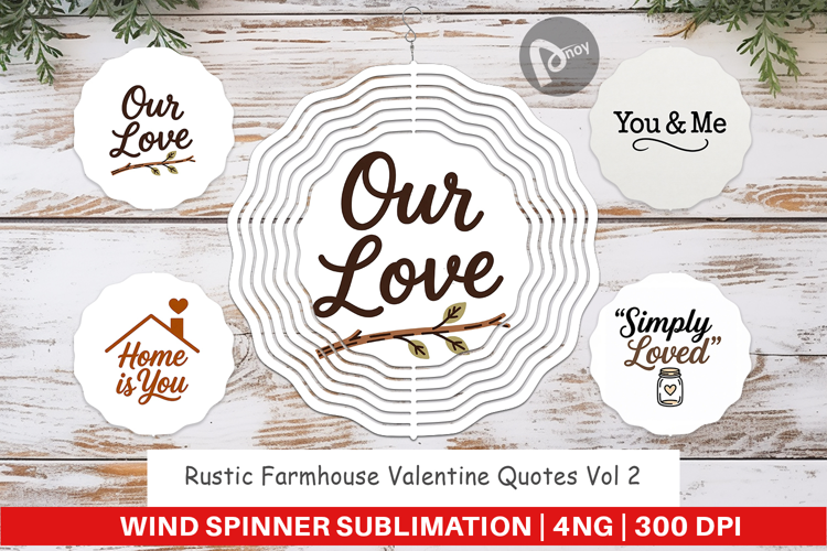Rustic Farmhouse Valentine Wind Spinner