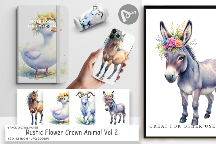 Boho Scrapbook Paper Image 4