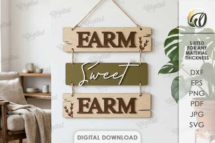 3D Rustic Wall Decor Laser Cut. Wall Hanger SVG