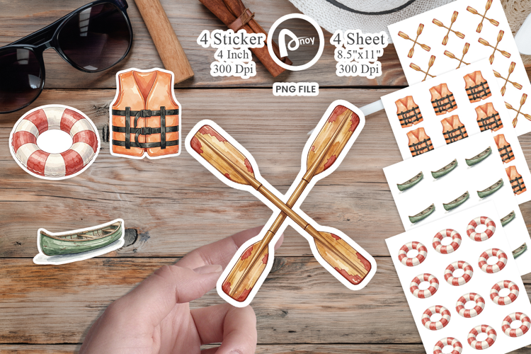 Rustic Lake Adventure Sticker