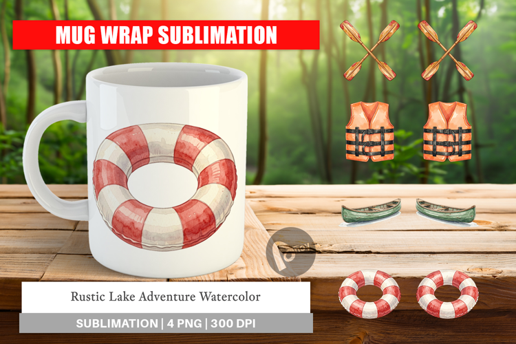 Rustic Lake Adventure Mug Wrap