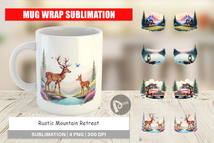 Mug Wrap Rustic Mountain Escape