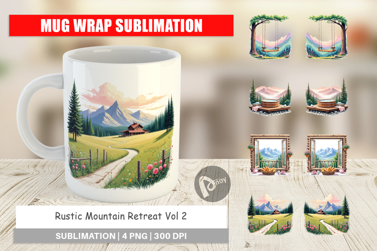 Mug Wrap Rustic Mountain Escape