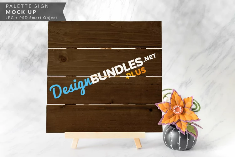 Halloween Mock up | Rustic Palette Sign