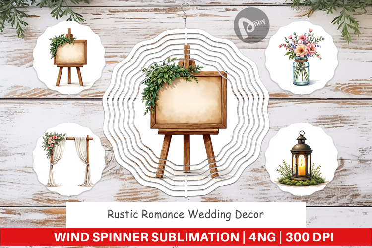 Rustic Wedding Decor Wind Spinner